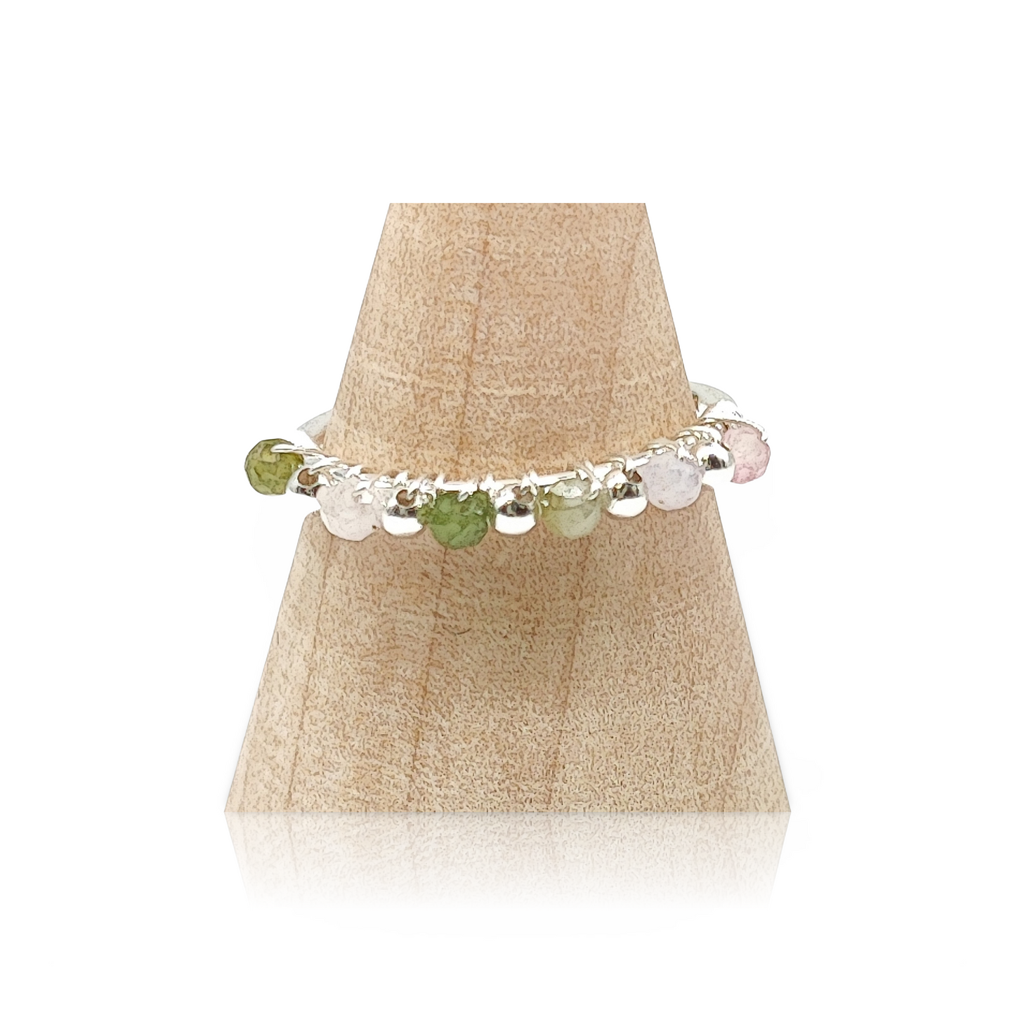 Ring -925 Sterling Silver -Natural Stone -Adjustable