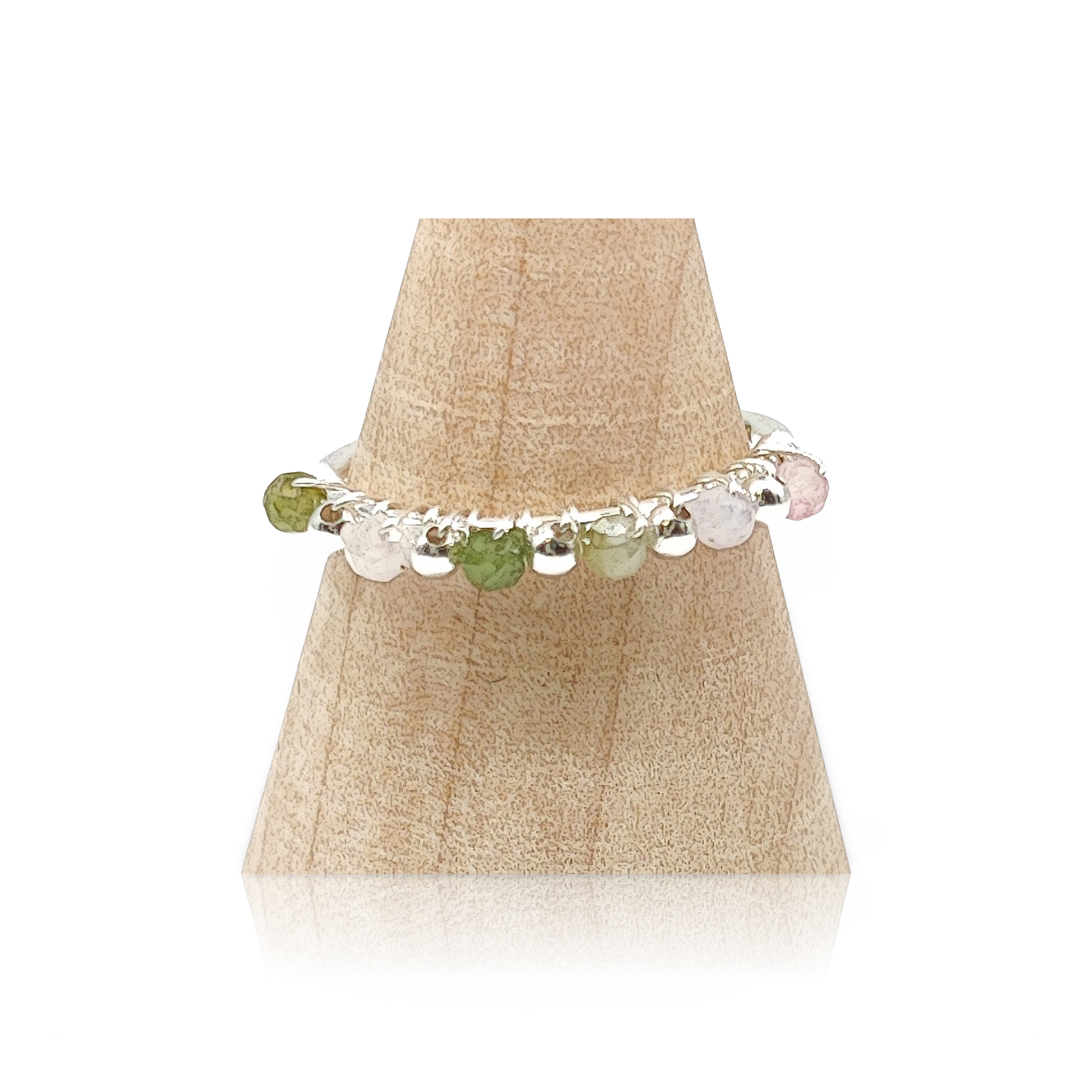 Ring -925 Sterling Silver -Natural Stone -Adjustable