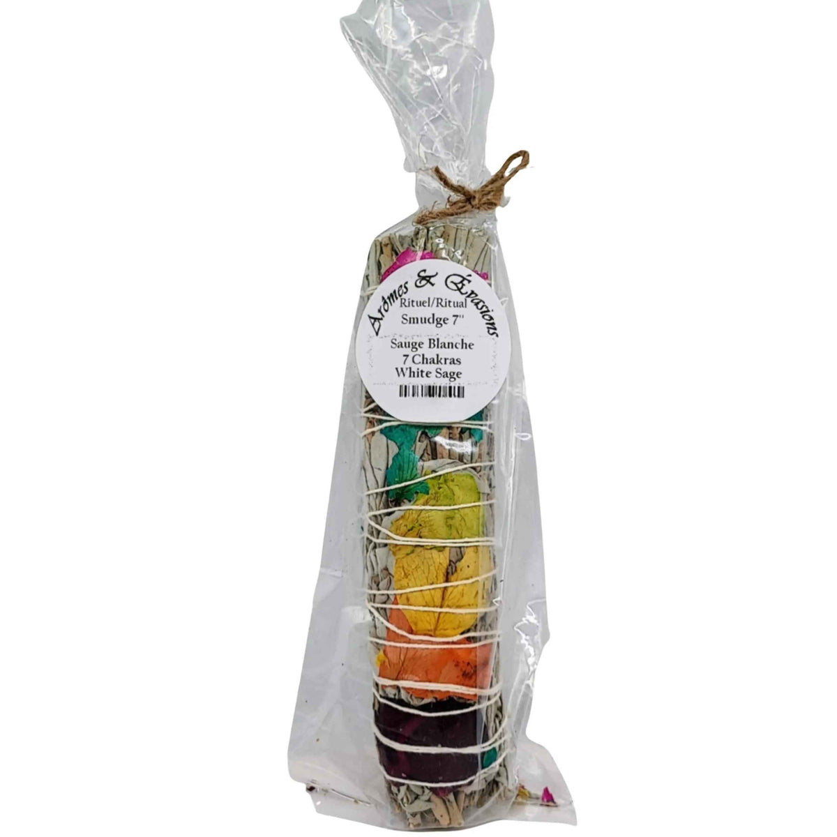 Smudging Incense Stick -Sage & 7 Chakras -7'' - Cayve's Mystic Nature Wholesale