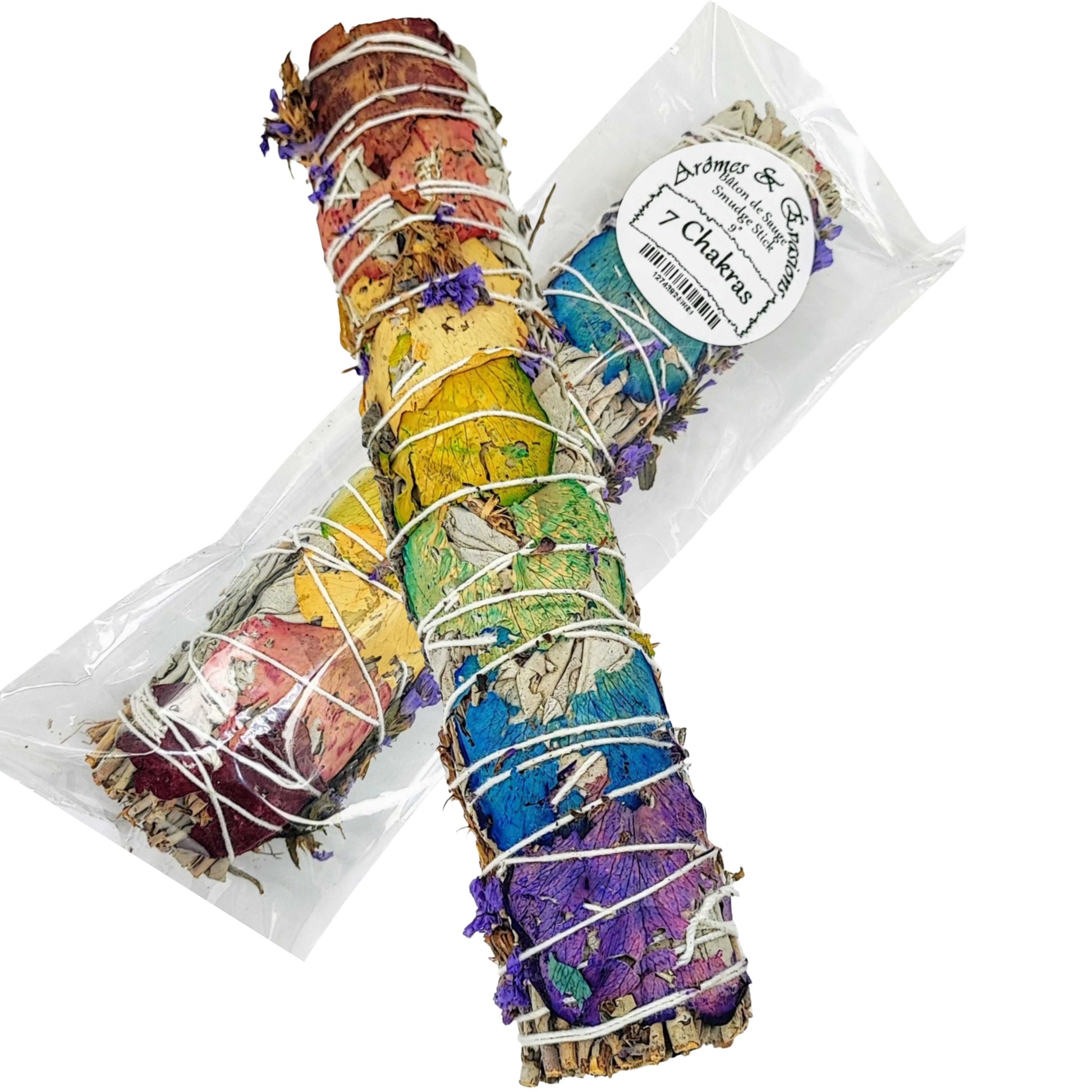 Smudging Incense Stick - Sage & 7 Chakras - 9"