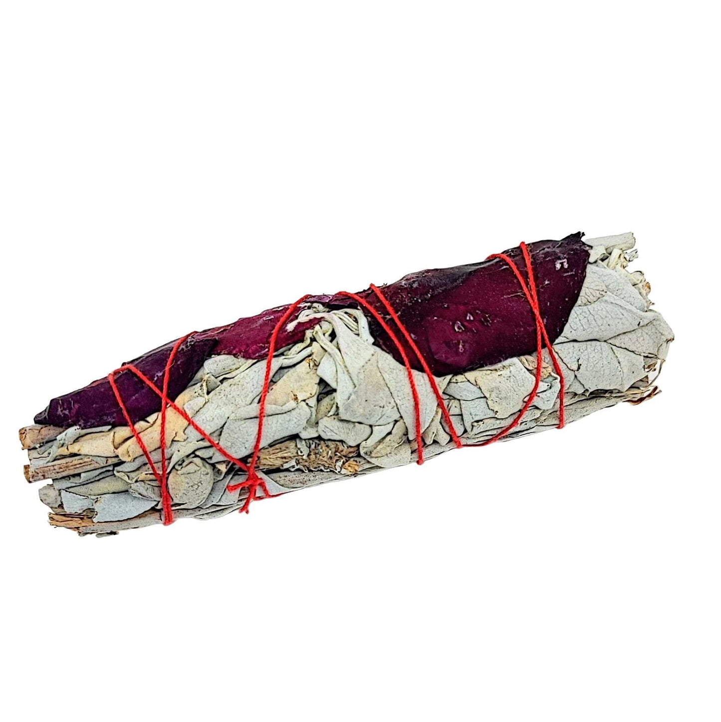 Smudging Incense Stick - Sage & Rose Petals - 4"