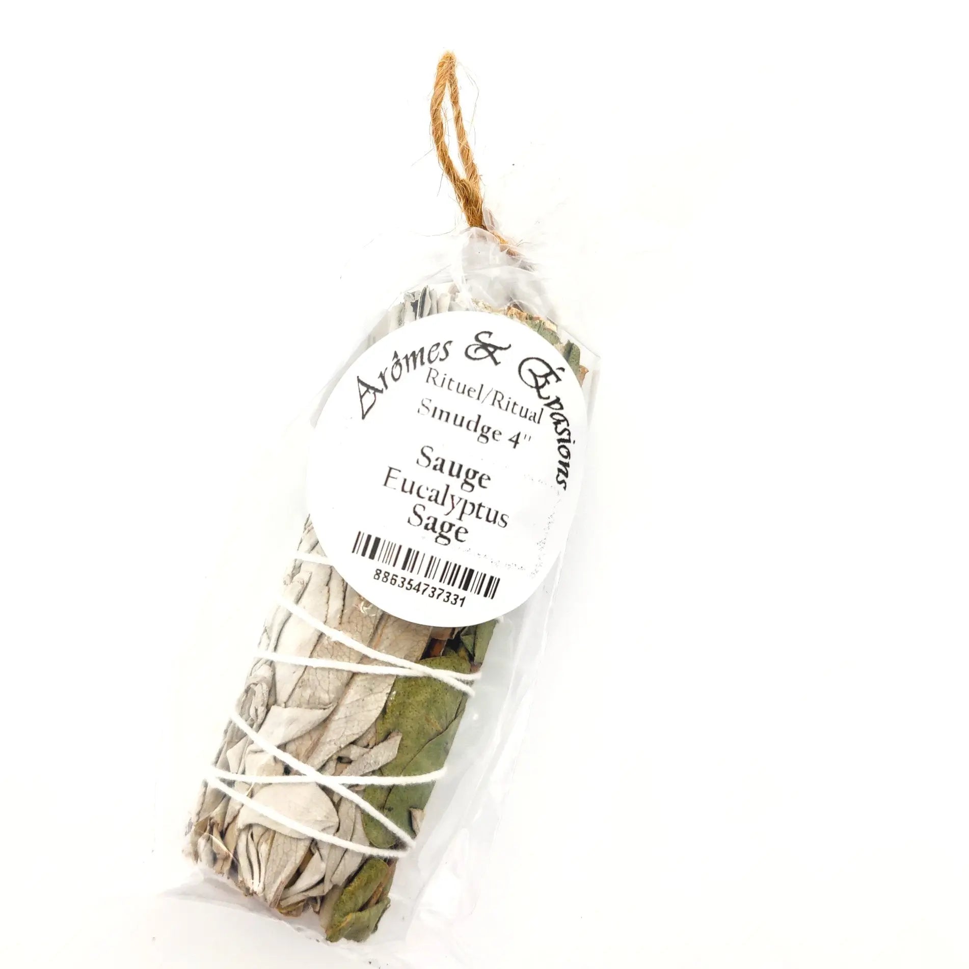 Smudging Incense Stick - White Sage & Eucalyptus - 4"