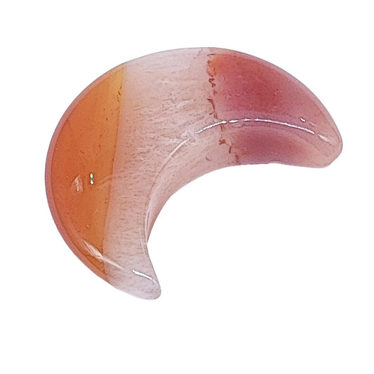 Stone - Natural Carnelian - Sculpture - Moon