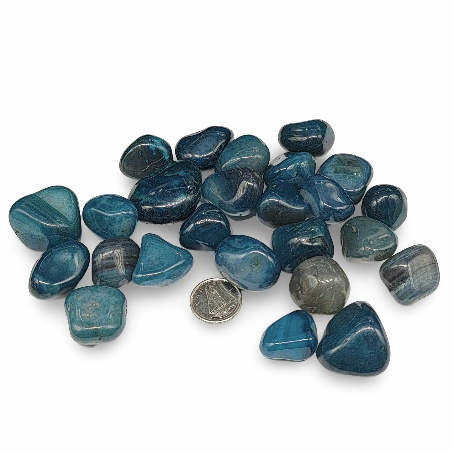 Stone -Teal Agate -Tumbled