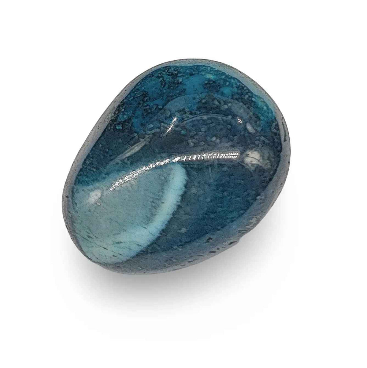 Stone -Agate -Teal -Tumbled -Medium - Cayve's Mystic Nature Wholesale