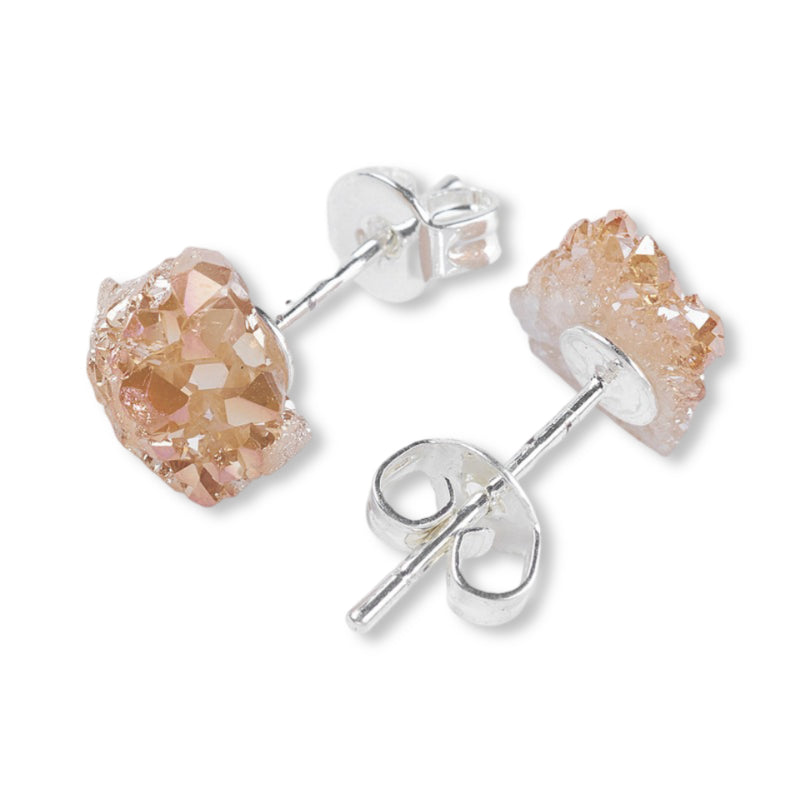 Earrings - Natural Druzy Agate Natural