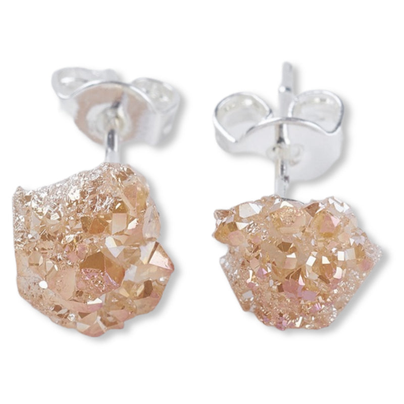 Earrings - Natural Druzy Agate