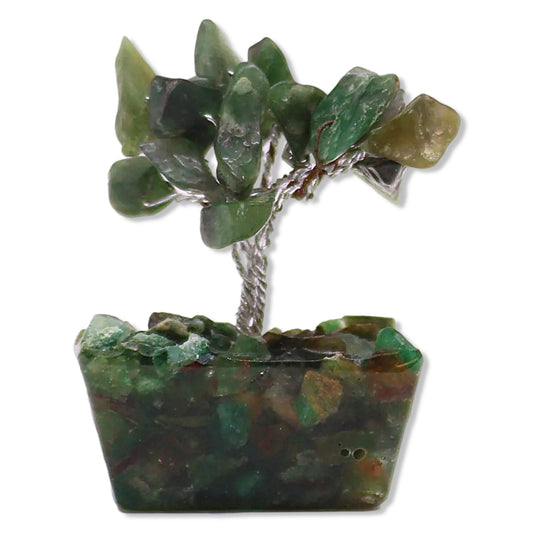 Home Decor - Mini Gem Tree On Orgonite Base - Green Aventurine - 2"H