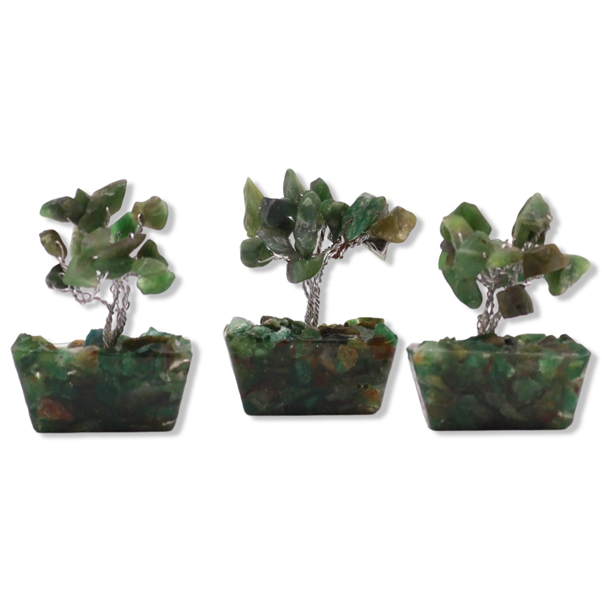 Home Decor - Mini Gem Tree On Orgonite Base - Green Aventurine - 2"H