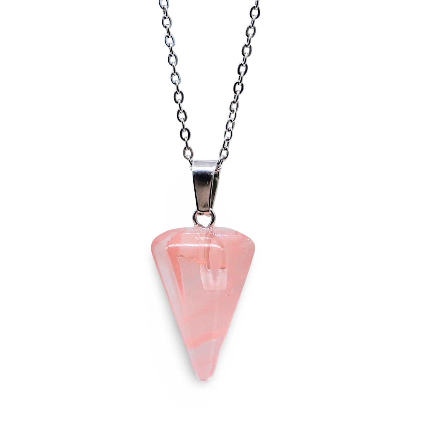 Necklace - Mini Cone - Cherry Quartz