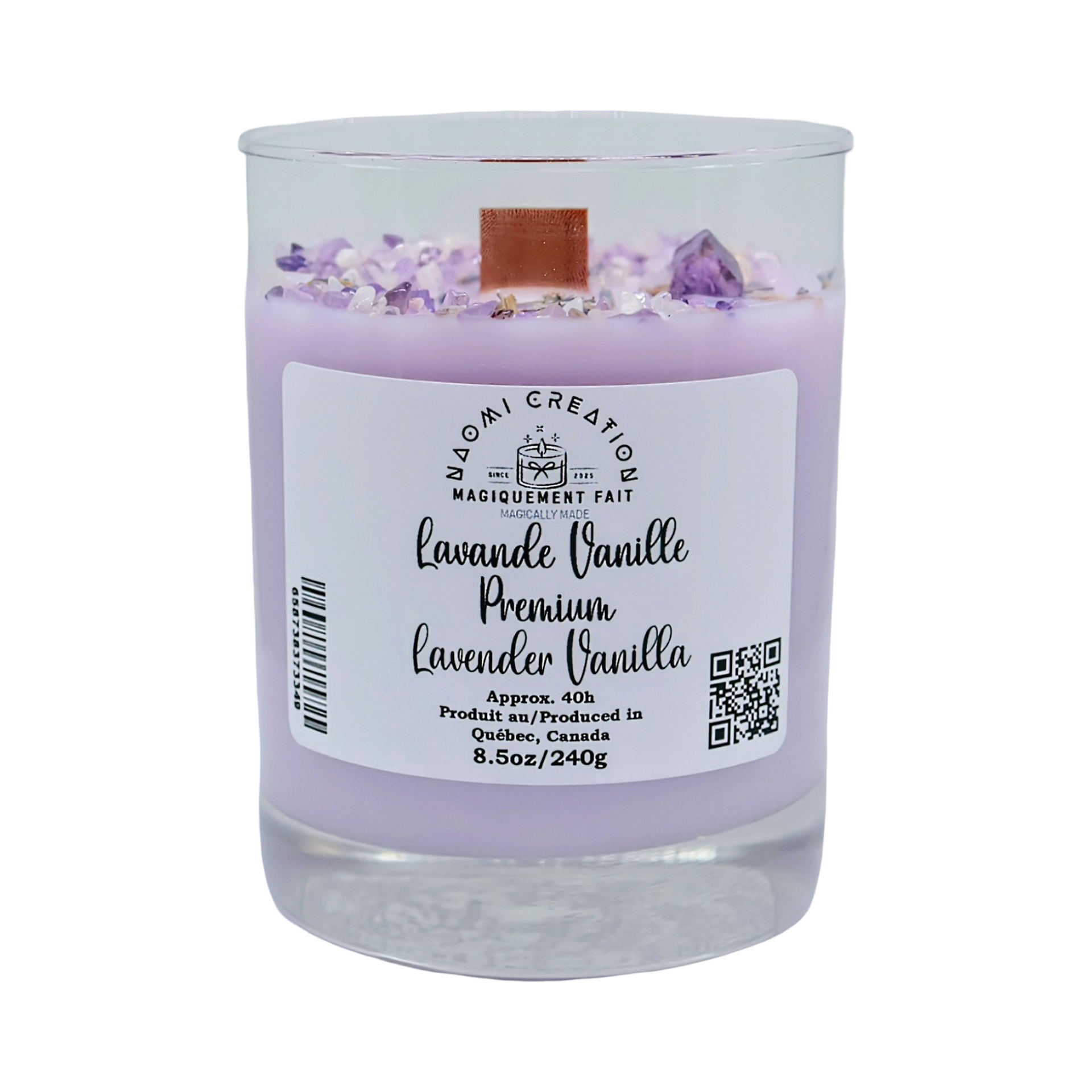 Scented Candles - Lavender Vanilla - Premium - Wood Wick