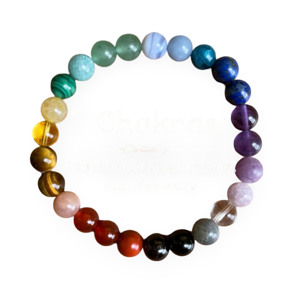 Bracelet - 7 Chakras - 8 mm
