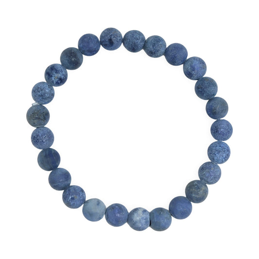 Bracelet - Lapis Lazuli - Frosted - 8mm