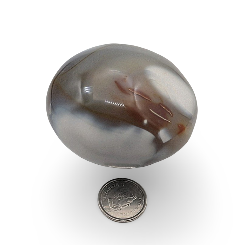 Pierre de Paume - Agate Orque - Polie - 125 g