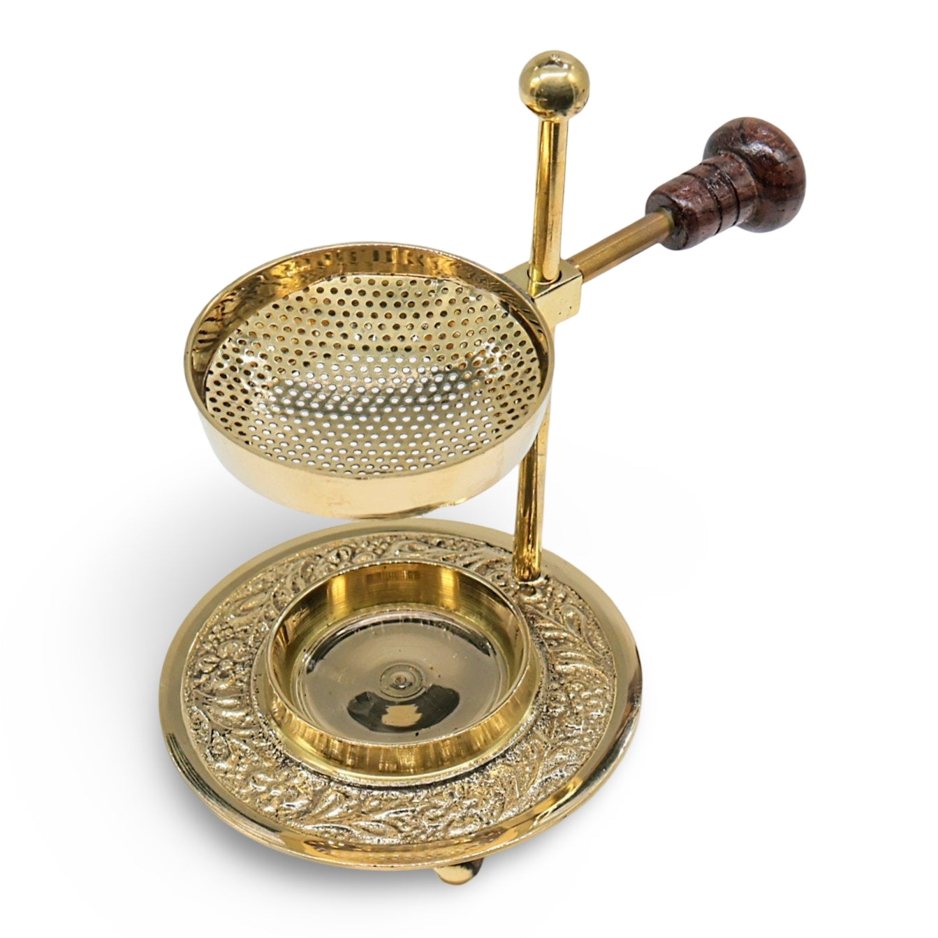 Incense Burner - Brass - Oil & Resin Burner - Gold