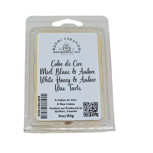 Scented Wax Melts Tarts Cubes - White Honey & Amber