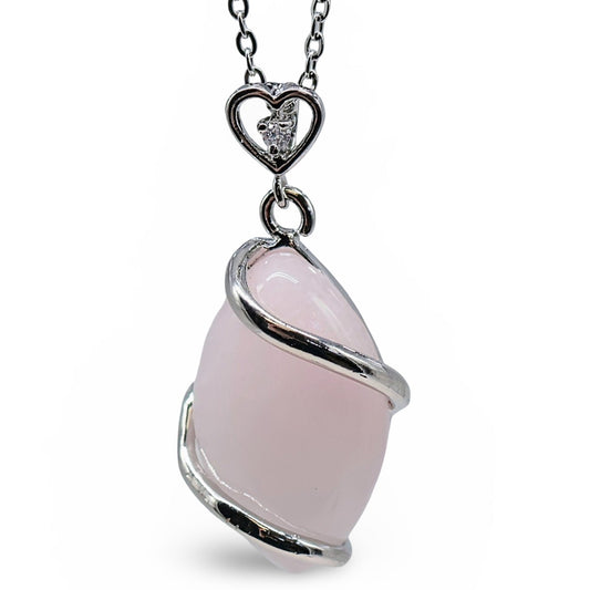 Necklace - Horse Eye - Rose Quartz