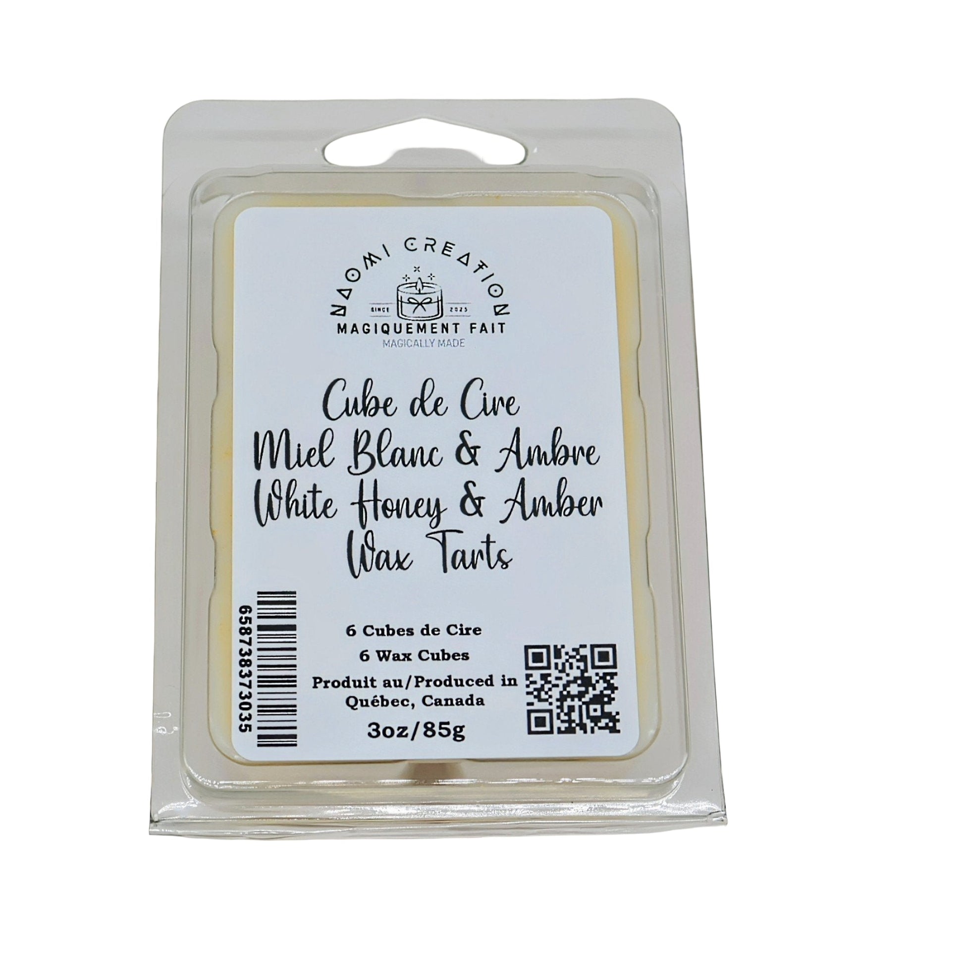 Scented Wax Melts Tarts Cubes - White Honey & Amber
