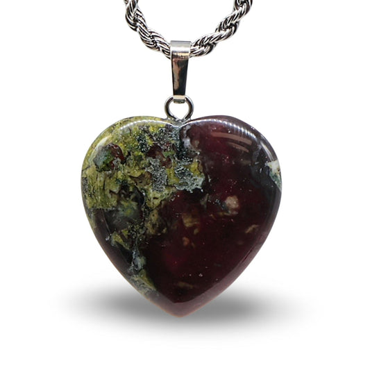 Necklace - Heart Shaped - Dragon Blood