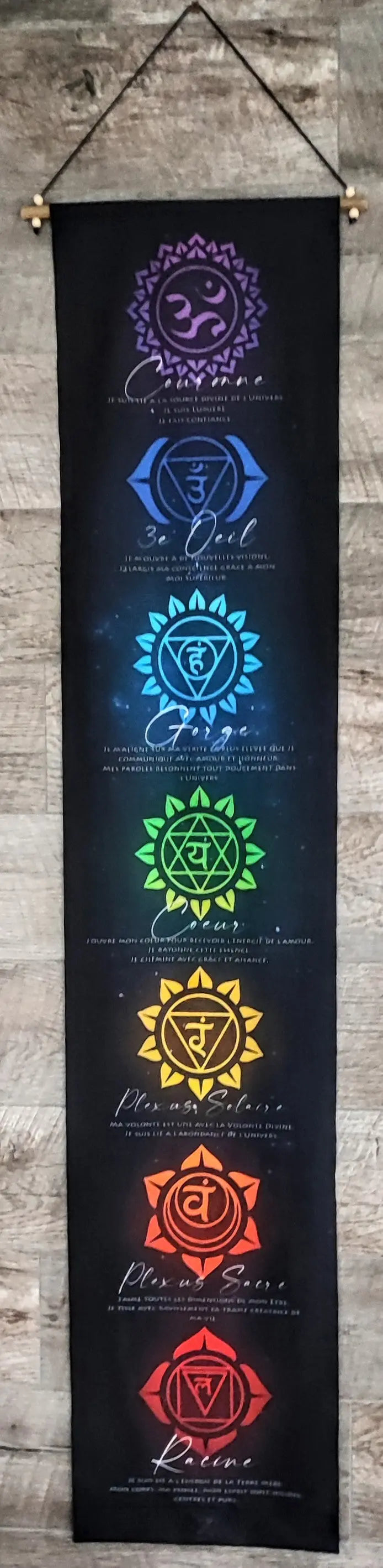 Banner -Chakras -French -Black -French Writing -Aromes Evasions
