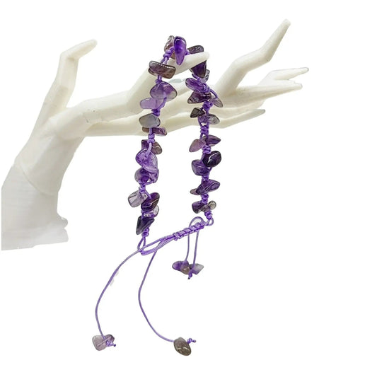 Bracelet -Amethyst -Chips -Ajustable