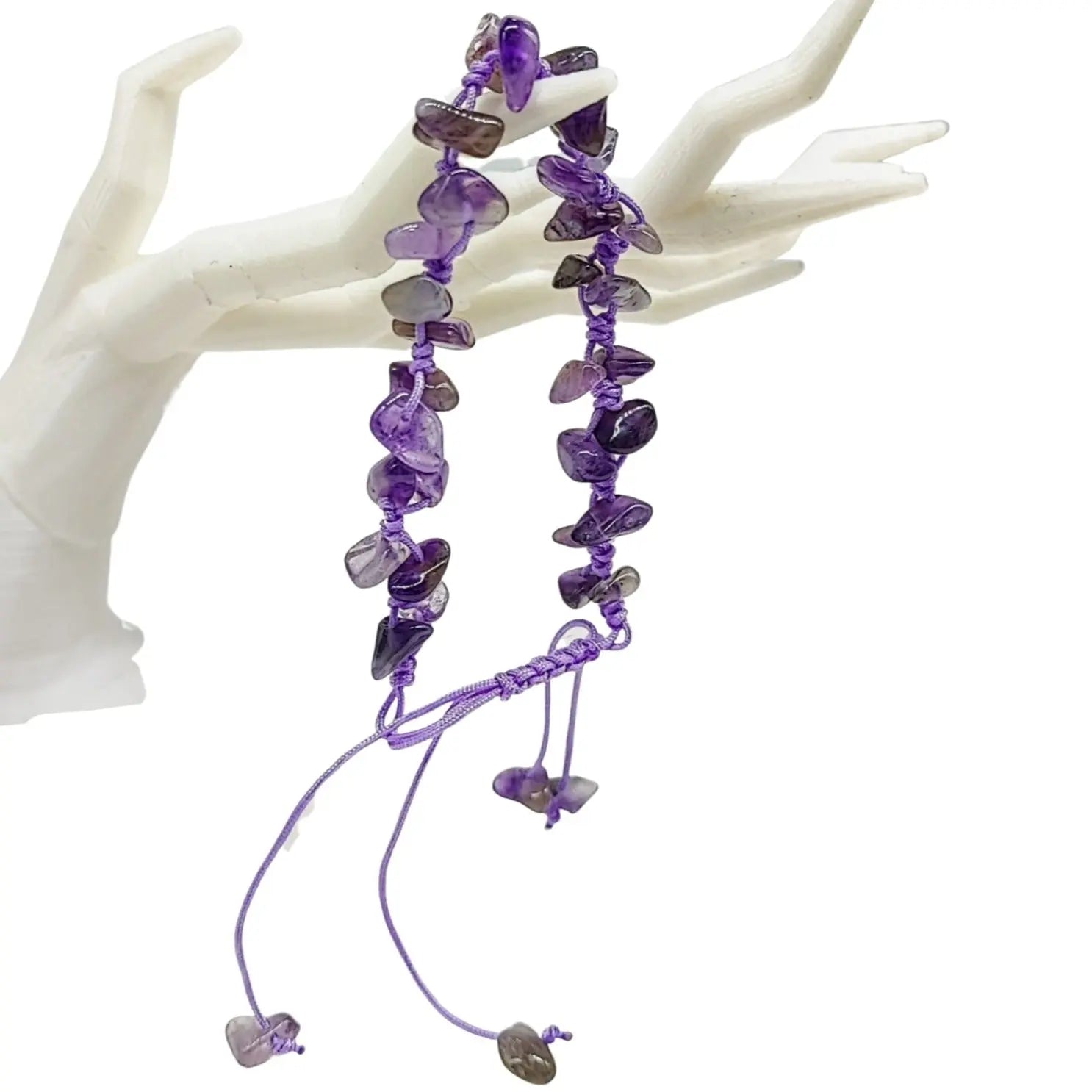 Bracelet -Amethyst -Chips -Ajustable