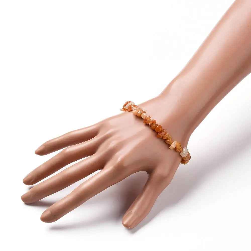 Bracelet -Red Aventurine -Chips - Cayve's Mystic Nature Wholesale