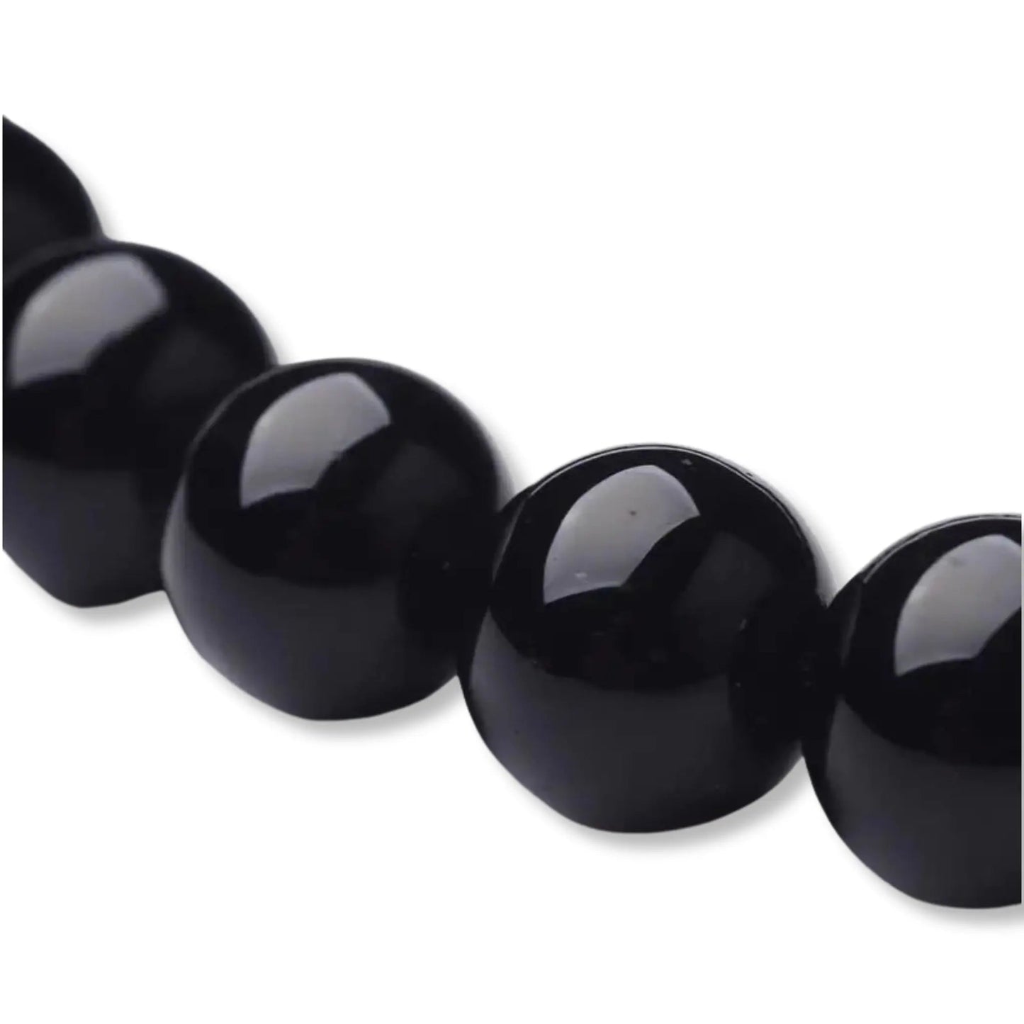 Bracelet -Black Agate -6mm