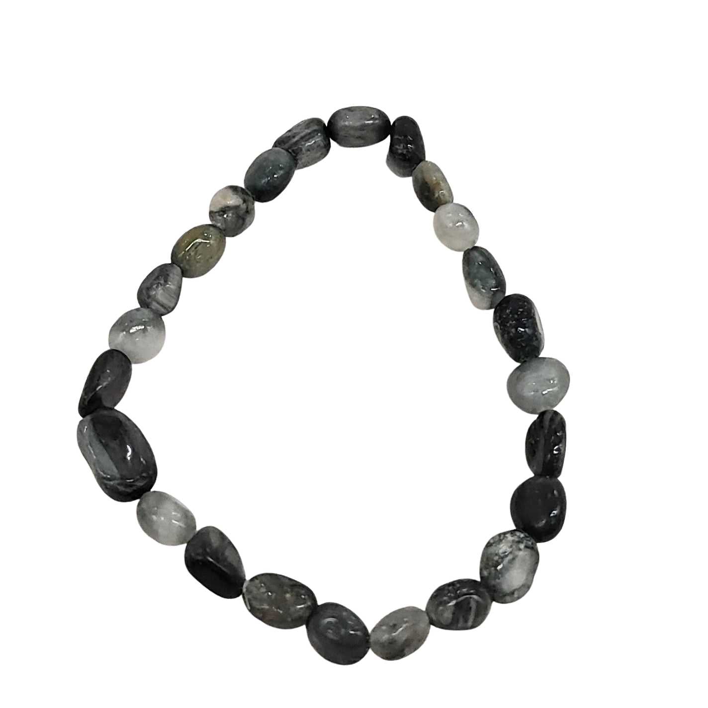 Bracelet -Blue Tiger Eye -Small Natural Shape Stones