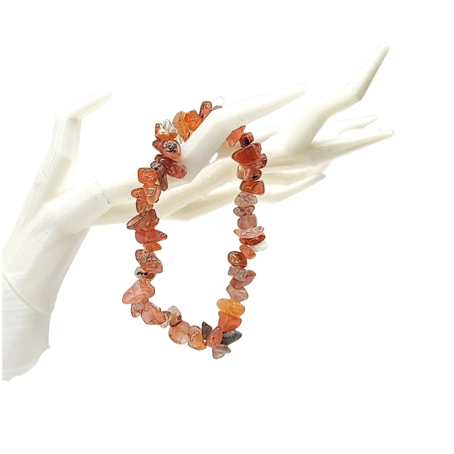 Bracelet -Carnelian & Red Agate -Chips