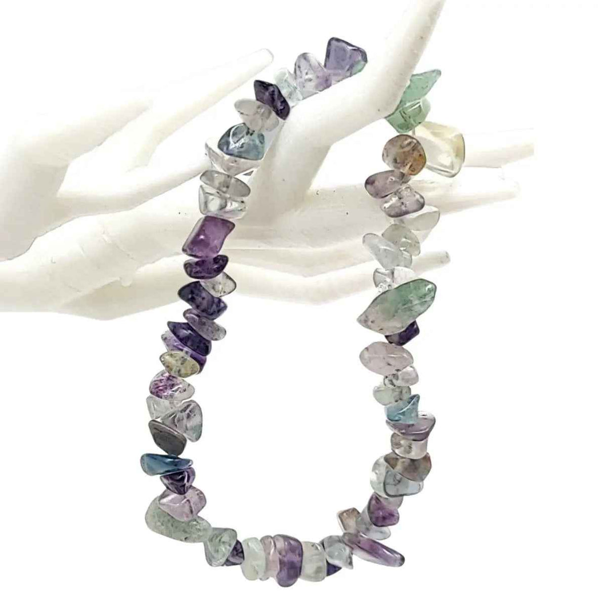 Bracelet -Rainbow Fluorite -Chips