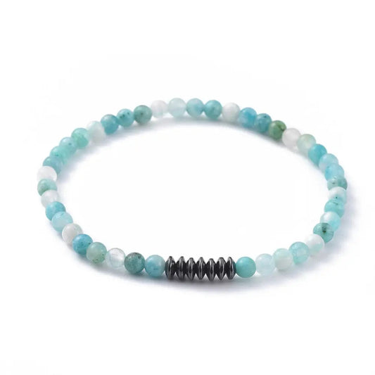 Bracelet -Hemimorphite with Hematite -2mm -2mm -Aromes Evasions