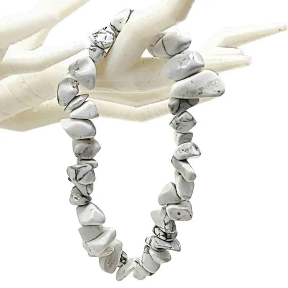 Bracelet -Howlite -Chips - Cayve's Mystic Nature Wholesale