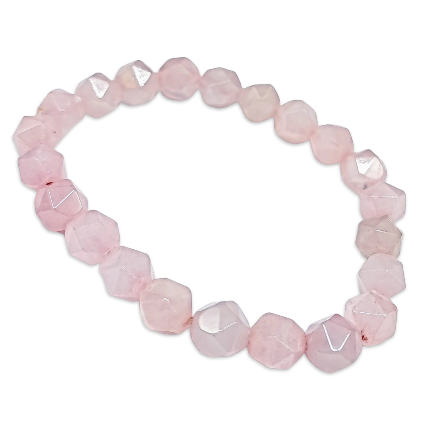Bracelet - Rose Quartz - Faceted - 8mm