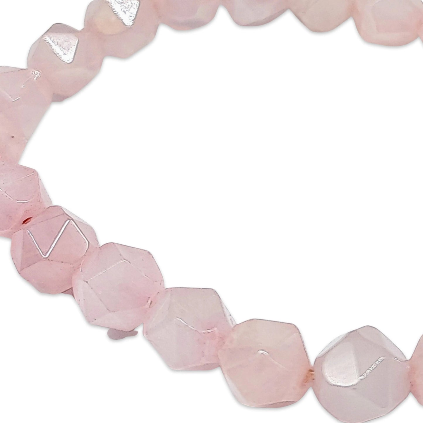 Bracelet - Rose Quartz - Faceted - 8mm