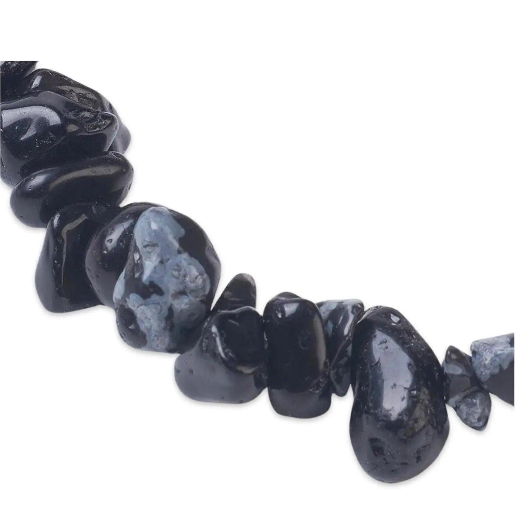 Bracelet -Snowflake Obsidian -Chips