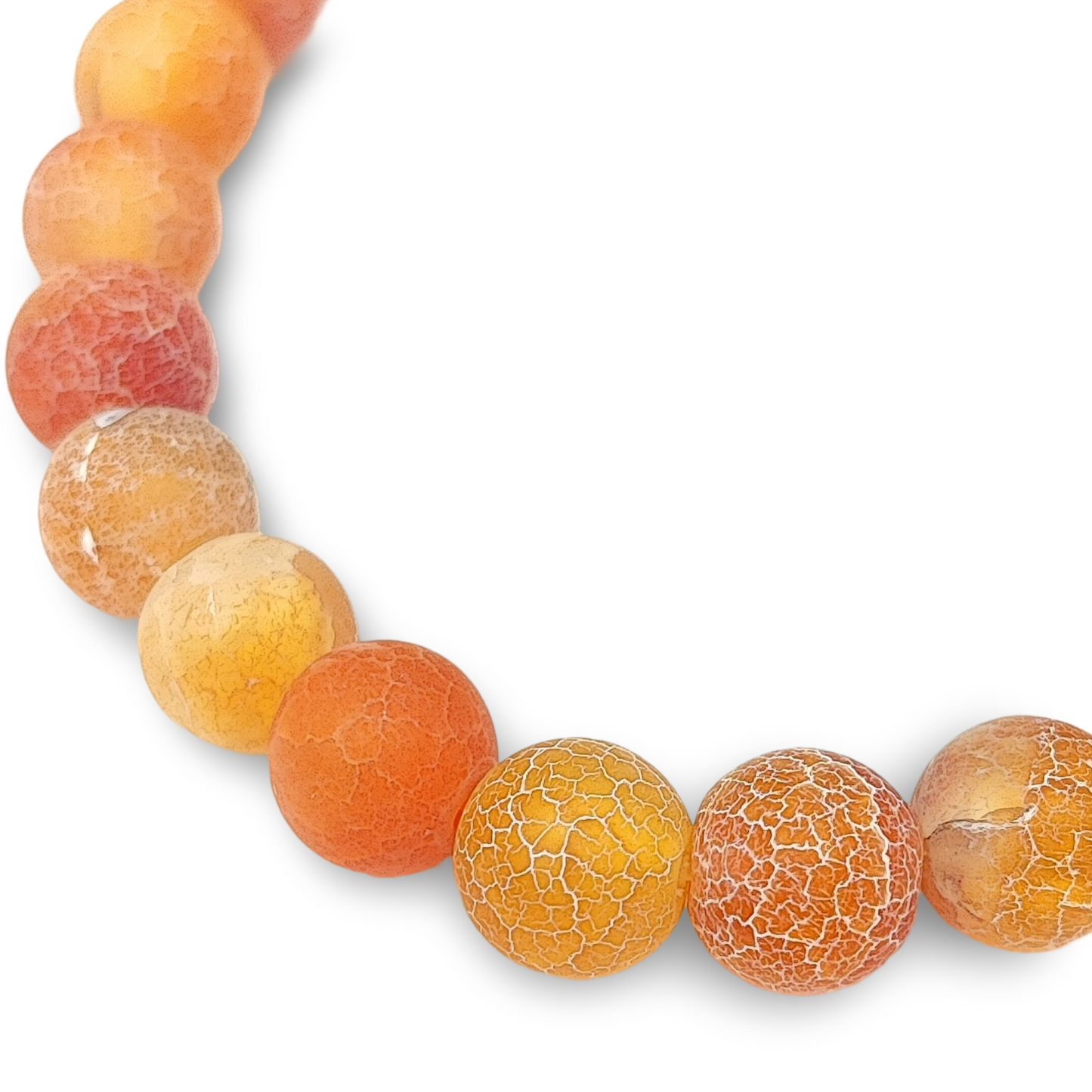 Bracelet - Orange Agate - Frosted - 8mm