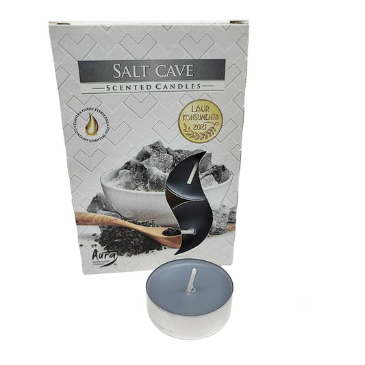Candle -Scented Tealights -Set of 6 -Salt Cave -Scented Tealights -Aromes Evasions
