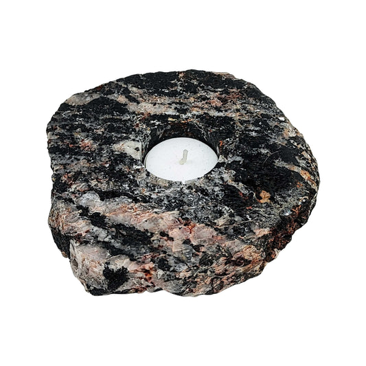 Candle Holder -Tourmilated Quartz -Stone -Aromes Evasions