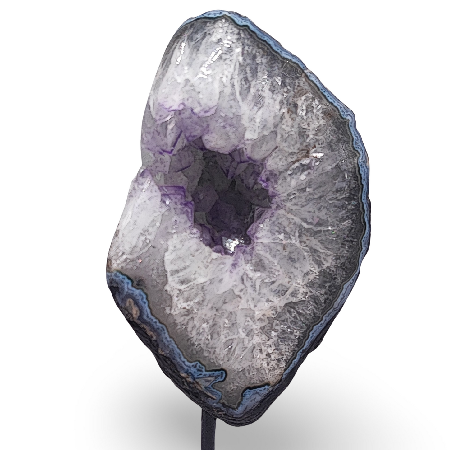 Cluster -Druzy on Metal Stand -Amethyst -1903g - Arômes et Évasions