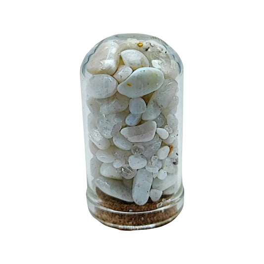 Home Decor -Small Decorative Bell -Rainbow Moonstone -15ml -Gemstone Bell -Aromes Evasions