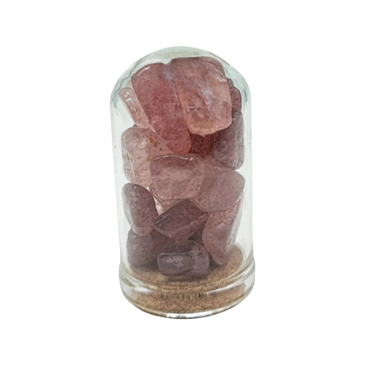 Home Decor -Small Decorative Bell -Strawberry Quartz -15ml -Gemstone Bell -Aromes Evasions