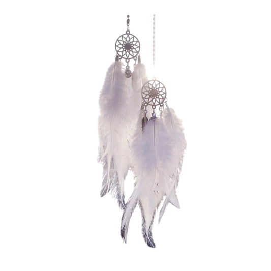 Home Decor -Dreamcatcher -Extra Small -White Feathers