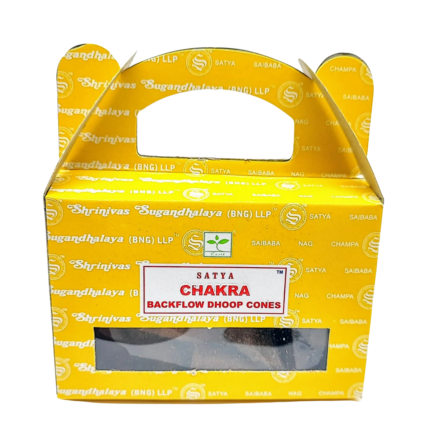 Incense -Satya -Backflow Cones -7 Chakras -24 Cones