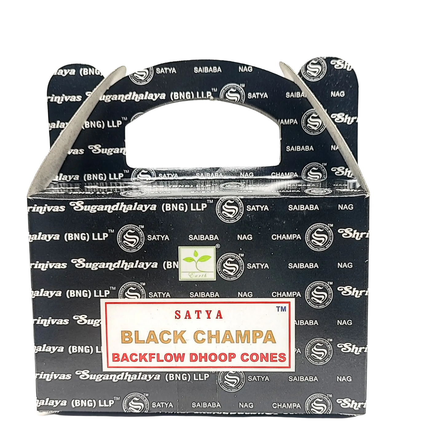 Incense -Backflow Cones -Satya -Black Champa -24 Cones -Backflow -Aromes Evasions