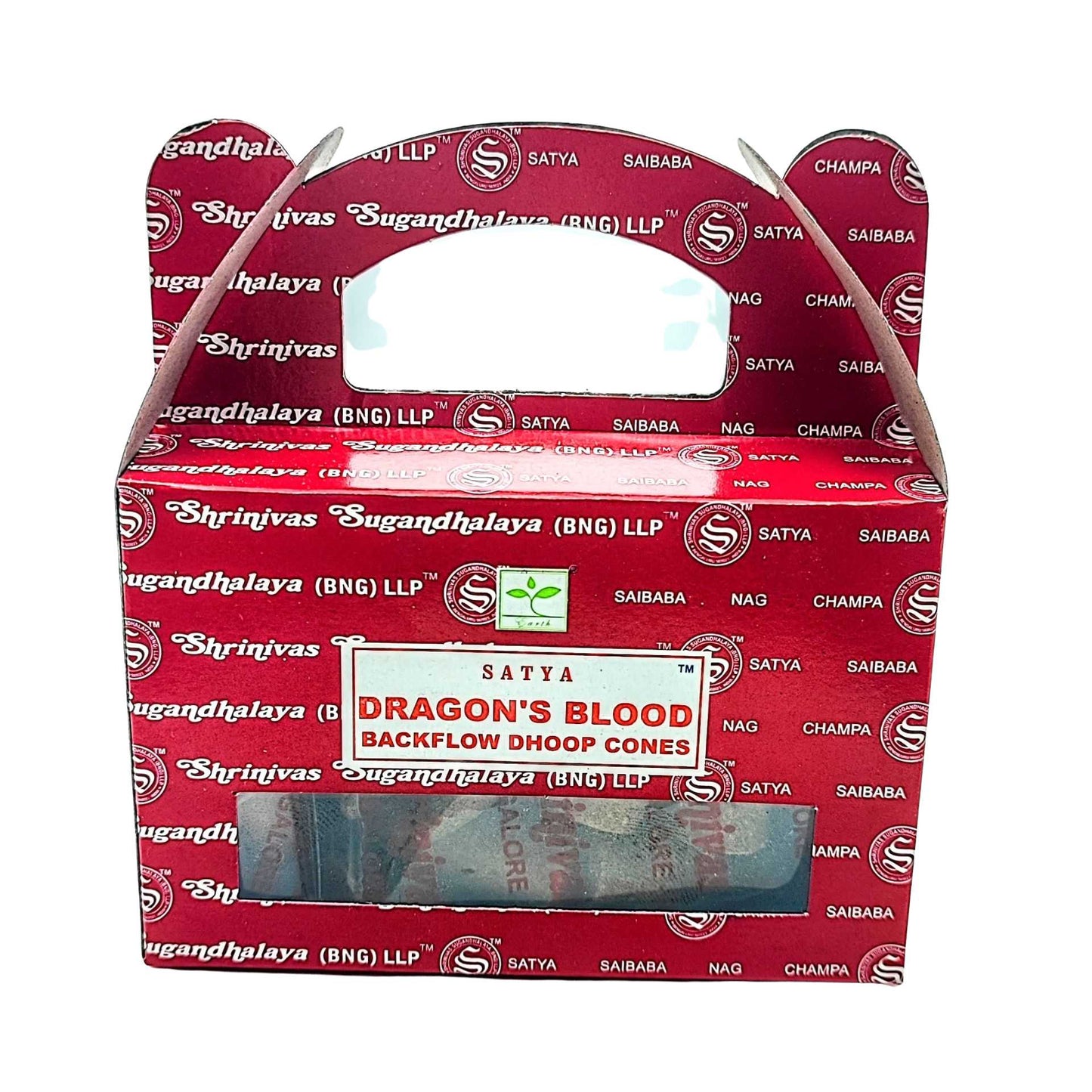 Incense -Satya -Backflow Cones -Dragon's Blood -24 Cones