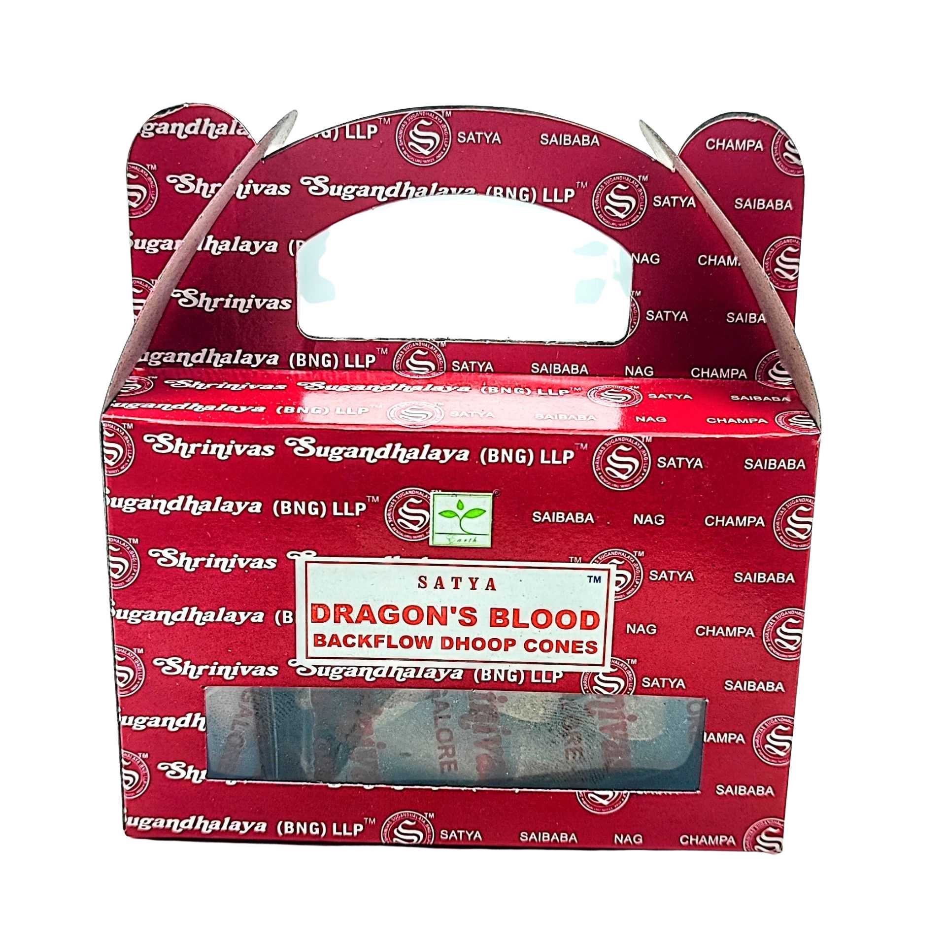 Incense -Satya -Backflow Cones -Dragon's Blood -24 Cones