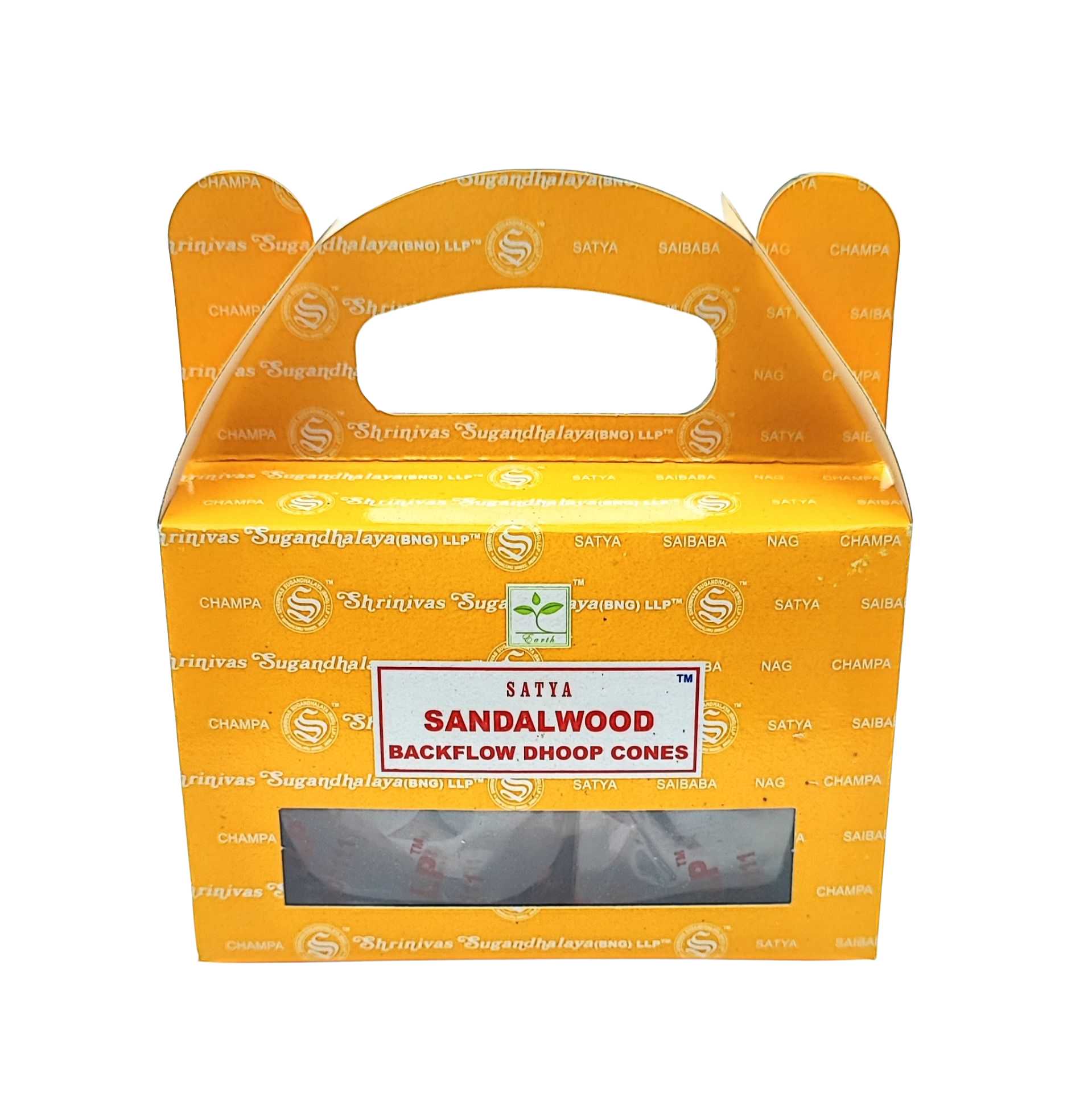 Incense - Satya - Backflow Cones - Sandalwood - 24 Cones