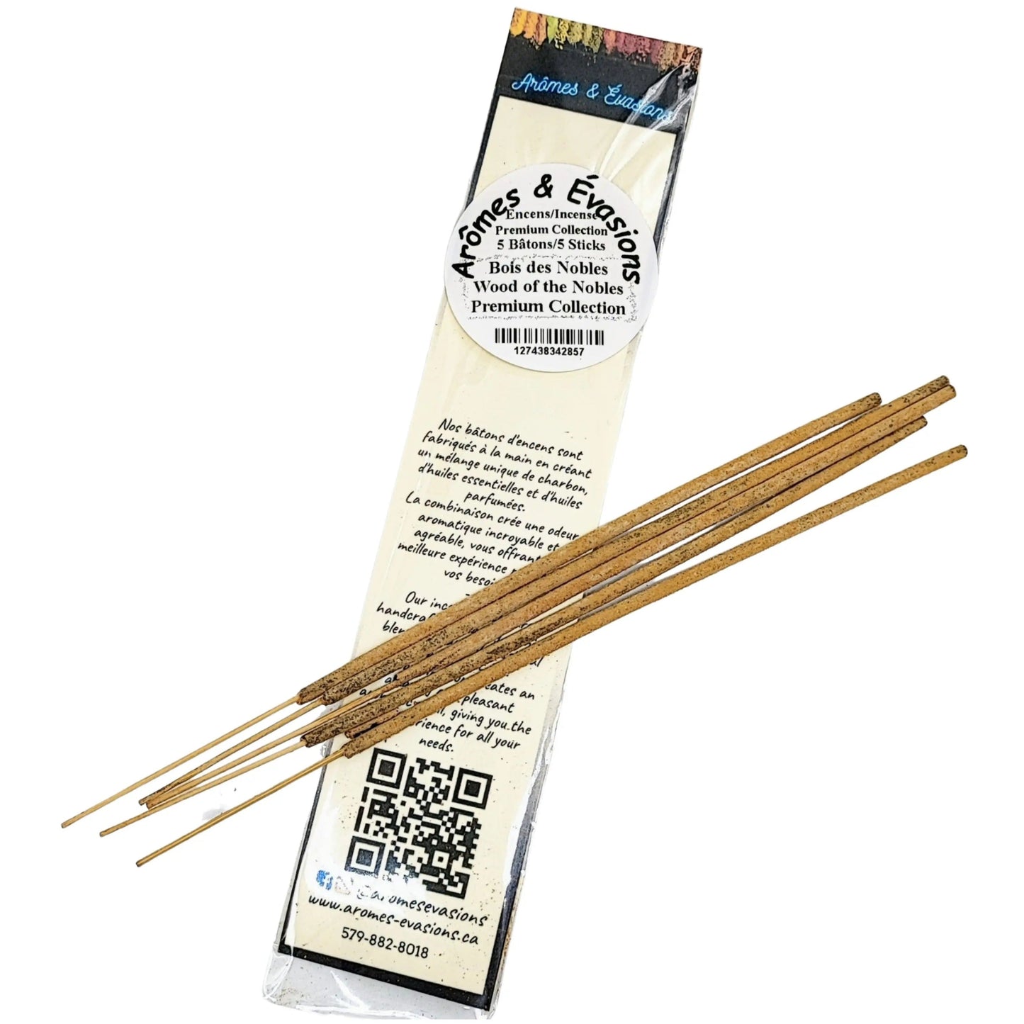 Incense Box -Premium Collection -Wood of the Nobles -5 Masala Sticks -Premium Collection -Aromes Evasions