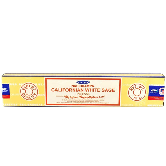 Incense Sticks - Satya - California White Sage - Box of 15g
